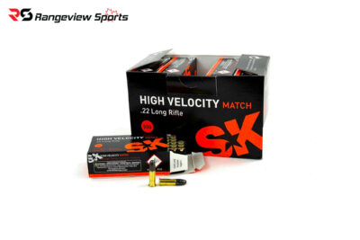 SK High Velocity Match 22 LR Rimfire Ammo, 40Gr LRN - 500Rds