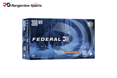 Federal Power-Shok 308 Win Rifle Ammo, 180Gr JSP - 20Rds