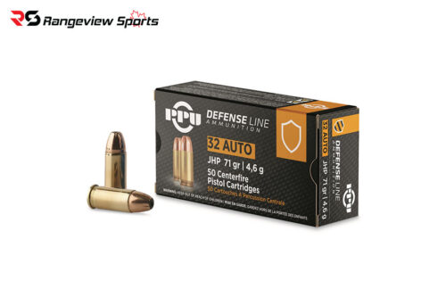 Ppu Defensive Line 32 Acp Pistol Ammo, 71Gr Jhp - 50Rds