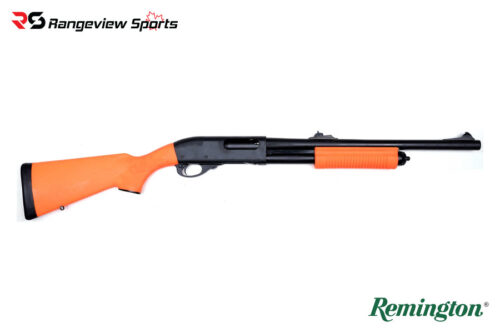 Remington-870-Police-Less-Lethal-12Ga-Pump-Action-Shotgun-18-5-Barrel-Orange-Furniture.jpg Remington Less Lethal 870 Police Magnum 12Ga Pump Action Shotgun 18.5'' Barrel - Orange Furniture
