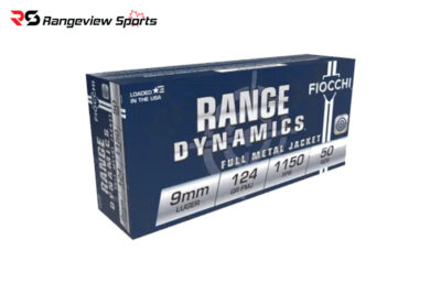 Fiocchi 9mm Pistol Ammo, 124gr FMJ - 50Rds