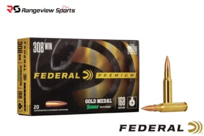 Federal Premium Gold Medal 308 Win Rifle Ammo, 168Gr Sierra MatchKing - 100Rds Deal Pack
