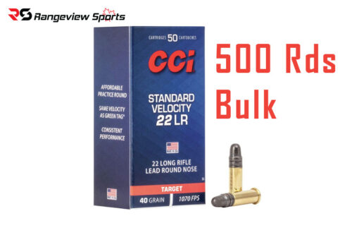 Cci Standard Velocity 22 Lr Rimfire Ammo, 40Gr Lrn - 500Rds Bulk - Image 1