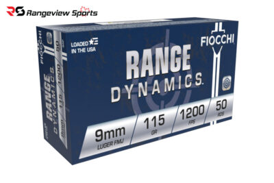 Fiocchi Range Dynamics 9mm Pistol Ammo, 115Gr FMJ - 50Rds