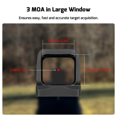 Olight Osight Red Dot Sight, 3 MOA with Magnetic Charging Cover - Green Dot - Image 2