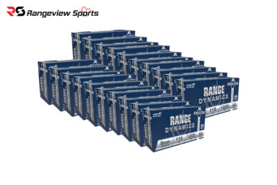 Fiocchi Range Dynamics 9mm Pistol Ammo, 115Gr FMJ - 1000Rds Bulk