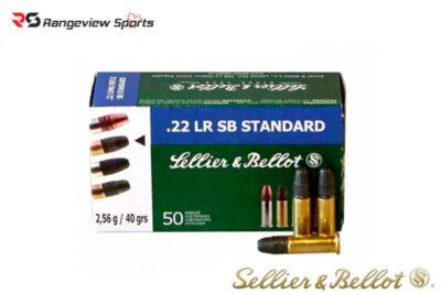 Sellier & Bellot Standard 22 LR Rimfire Ammo, 40Gr LRN - 50Rds