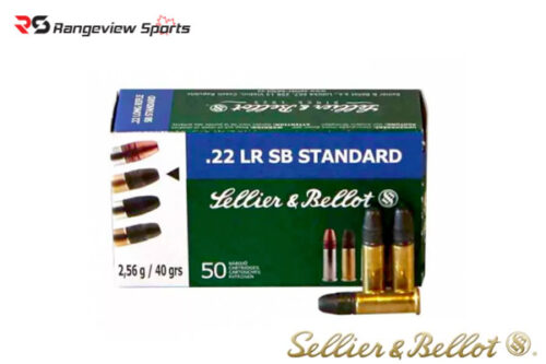 Sellier-Bellot-Standard-22-LR-Rimfire-Ammo-40Gr-LRN-50Rds-Rangeview-sports-CANADA.jpg Sellier &Amp;Amp; Bellot Standard 22 Lr Rimfire Ammo, 40Gr Lrn - 50Rds - Image 1