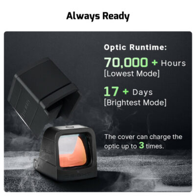 Olight Osight Red Dot Sight, 3 MOA with Magnetic Charging Cover - Green Dot - Image 5