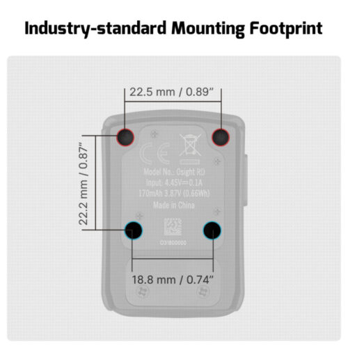 industry-standard-mounting-footprint-360qzx-p0770m-2.jpg Olight Osight Red Dot Sight, 3 Moa With Magnetic Charging Cover - Green Dot - Image 4