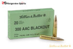 Sellier & Bellot 300 AAC Blackout Rifle Ammo, 124gr FMJ - 20Rds