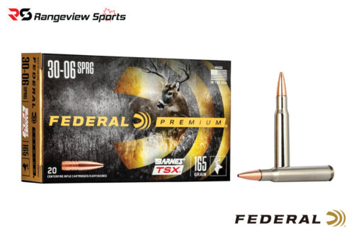 Federal Premium 30-06 Spfd Rifle Ammo,165Gr Barnes Tsx - 20Rds | Rangeview Sports Canada