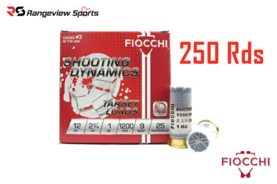 Fiocchi Shooting Dynamics 12Ga Target Load, 2 3/4'' #9 Shot 1oz 1200FPS - 250Rds Bulk