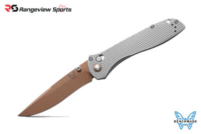 Benchmade SEVEN | TEN 710FE-24 Folding Knife, Gray Aluminum Recurve