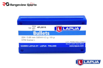 Lapua Bullet .224 Cal 69gr OTM Scenar-L Projectile - 100Ct