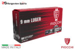 Fiocchi Classic Line 9mm Pistol Ammo, 115gr FMJ - 50Rds