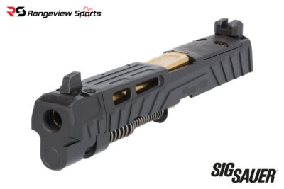SIG Sauer P320 Spectre Comp 9mm Full Size Complete Slide Assembly, 4.7'' Gold Barrel - Black