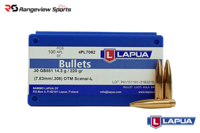 Lapua Bullet .30 Cal/7.62mm 220gr OTM Scenar-L Projectile - 100Ct