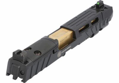 SIG Sauer P320 Spectre Comp 9mm Full Size Complete Slide Assembly, 4.7'' Gold Barrel - Black - Image 3