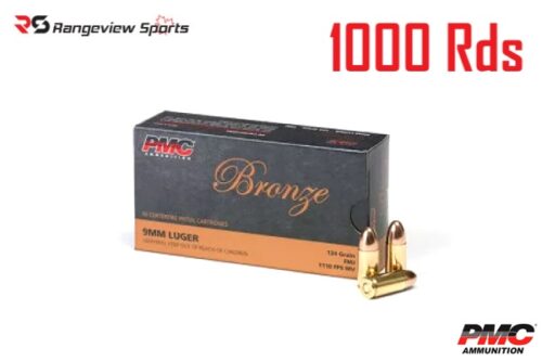 Pmc Bronze 9Mm Pistol Ammo, 124Gr Fmj - 1000Rds Bulk | Rangeview Sports Canada