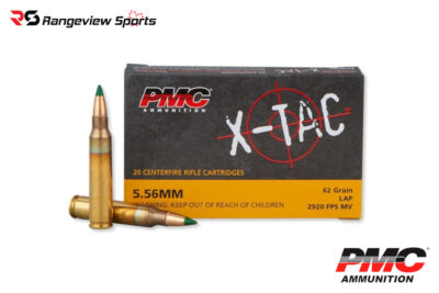 PMC X-Tac 5.56x45mm M855 Rifle Ammo, 62gr Green Tip - 20Rds