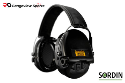 SORDIN Supreme Pro-X LED - BLK Cups, BLK Nylon Headband with Gel Earseals