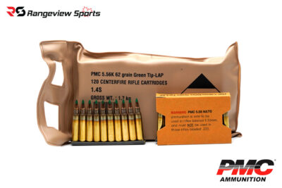 PMC X-Tac 5.56x45mm M855 Rifle Ammo, 62gr Green Tip – 120Rd Battle Pack
