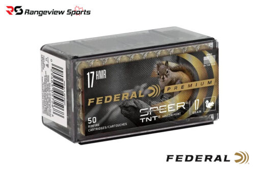 Federal Premium 17 Hmr Rimfire Ammo, 17Gr Speer Tnt Jhp - 50Rds