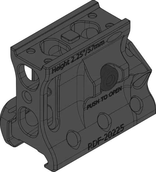 Spuhr Rdf Series Aimpoint T2 / T1 W/ Qd Magnifier Mount - 57Mm/2.25'' - Image 2