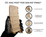 MultiTasker MAGPOD Base Plate for Magpul GEN 3 PMAG 3Pk - FDE - Image 2