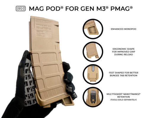 88664.jpg Multitasker Magpod Base Plate For Magpul Gen 3 Pmag 3Pk - Fde - Image 2