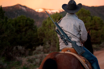 Christensen Arms Mesa 6.5 PRC Bolt Action Rifle, 22'' Barrel 1:8 Twist Tungsten Cerakote - Black w/ Grey Webbing - Image 2