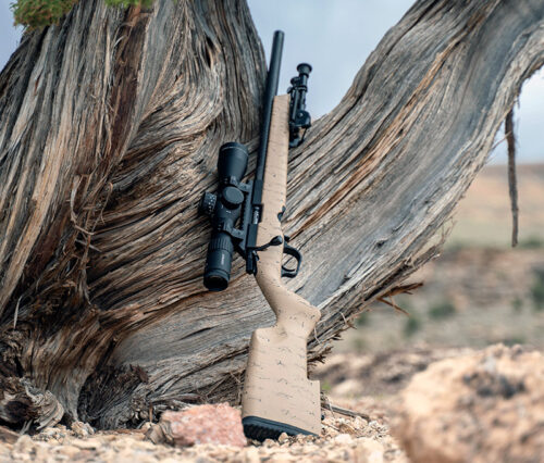 Christensen Arms Ranger 22 Lr Bolt Action Rimfire Rifle, 18'' Carbon Fiber Barrel 1:16 Twist - Tan W/ Black Webbing - Image 3