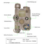 SomoGear PEQ-15 Airsoft Aiming Laser(Green) IR Laser Flashlight - Tan - Image 5