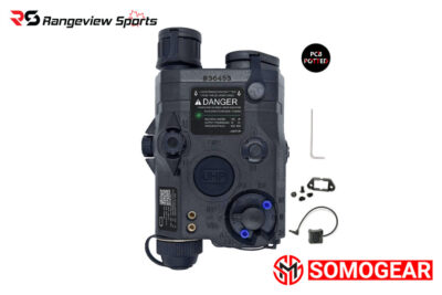 SomoGear PEQ-15 UHP Full Powder, Visible Green Laser/IR Laser/IR Illuminator - Black