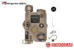 SomoGear PEQ-15 FP Airsoft Aiming Laser, Green Visible/IR/Illuminator - Tan