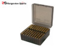 MTM FlipTop Small Rifle Ammo Case, Clear Smoke - 100Rd