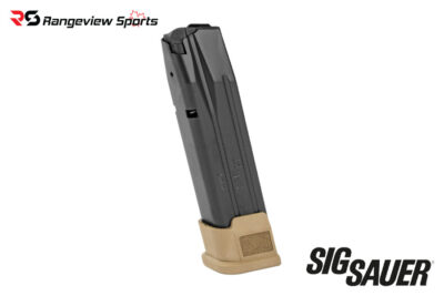 *MIL/LE Overrun* SIG Sauer P320/M17/M18 9mm Pistol Magazine w/ Extended Basepad - 10/21Rd, Coyote