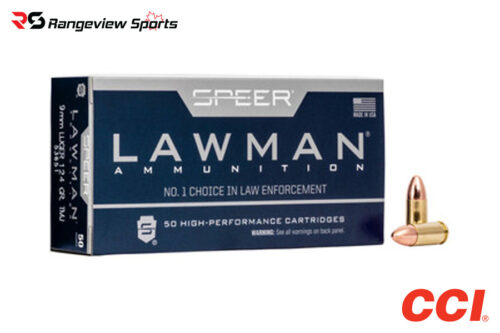 Cci Speer Lawman Lead Free 9Mm Pistol Ammo, 124Gr Tmj Cf - 50Rds