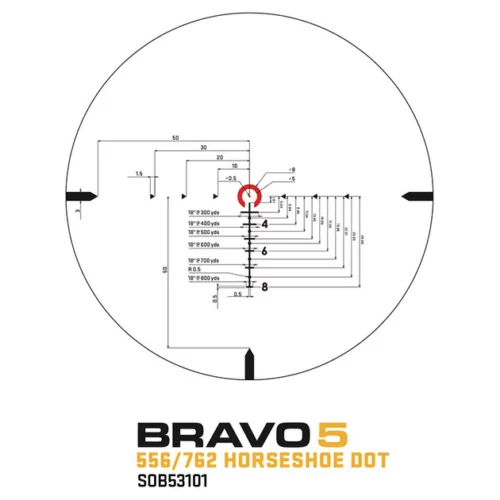 367567960.webp Sig Sauer Bravo5 5X30Mm Battle Sight, 5.56/7.62 Horseshoe Dot Illuminated Reticle - Image 2
