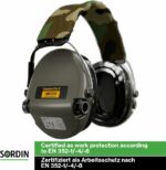 SORDIN Supreme Pro-X - Green Cups, Camo Nylon Headband with PVC - Image 4