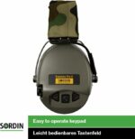 SORDIN Supreme Pro-X - Green Cups, Camo Nylon Headband with PVC - Image 2