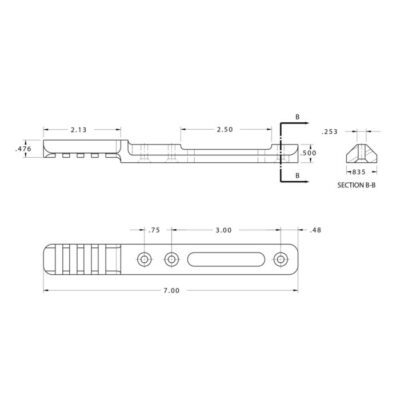 BT Atlas BT63: Nose Rail 7" Picatinny Rail - Image 3
