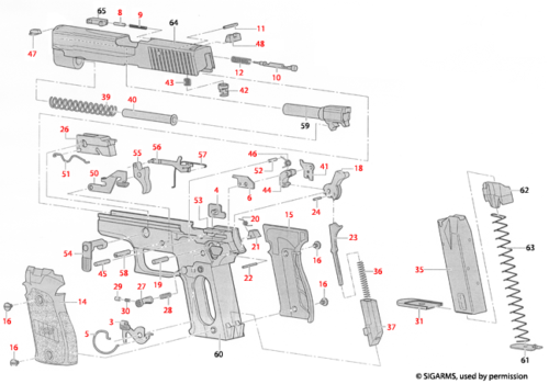 Sig Sauer P226 Genuine Parts: Hammer Assembly Da/Sa - Image 2