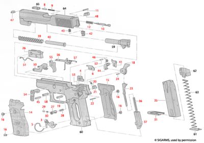 SIG Sauer P226 Genuine Parts: Hammer Reset Spring - Image 2