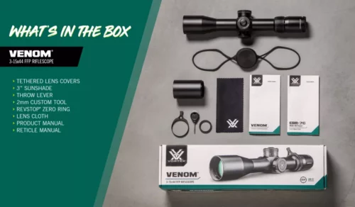 vtx_rs_venom_3-15x44_ffp_ven-31501_box_vor-408715_w.webp Vortex Venom 3-15X44 Ffp Riflescope, 34Mm Tube Ebr-7C (Mrad) Reticle - Image 5