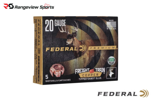 Federal Premium Freight Train Copper Tipped Sabot Slug, 20Ga 3'' 275Gr 1900Fps - 5Rds