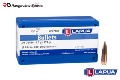 Lapua Bullet .30 Cal/7.62mm 175gr OTM Scenar-L Projectile - 100Ct