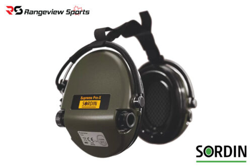 Sordin Supreme Pro-X - Green Cups, Blk Neckband With Gel Earseals - Green