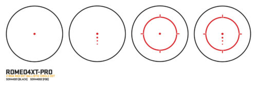 ROMEO4XT-PRO-RETICLE.jpg Sig Sauer Romeo4Xt-Pro Red Dot Sight, 2 Moa Ballistic Circle Dot - Fde - Image 2